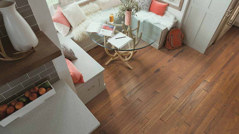 hardwood flooring in a kitchen dining room